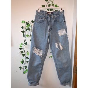 distressed arizona mom jeans